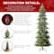 9ft. Pre-Lit Green Slim Fir Artificial Christmas Tree, Color Changing LED Lights